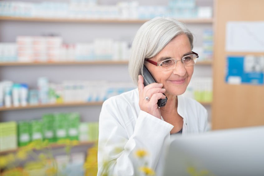 Pharmacist on the phone