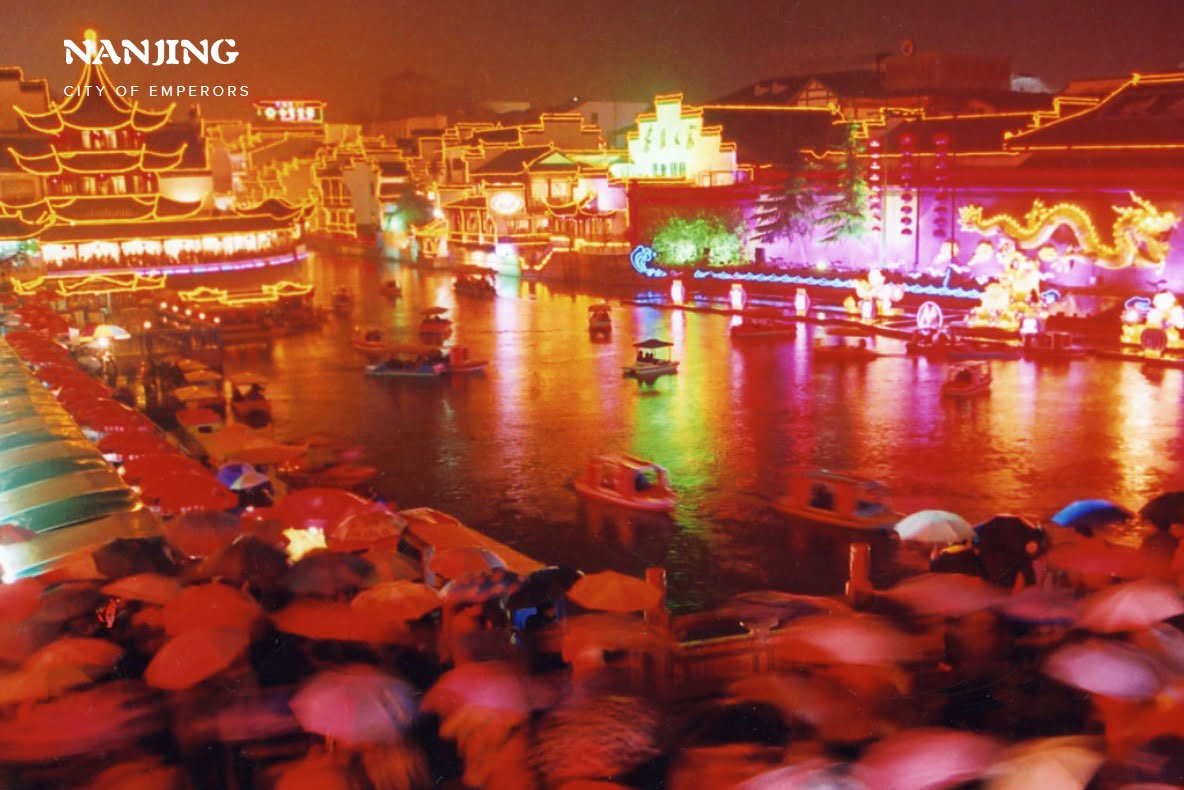 Nanjing lit up at night