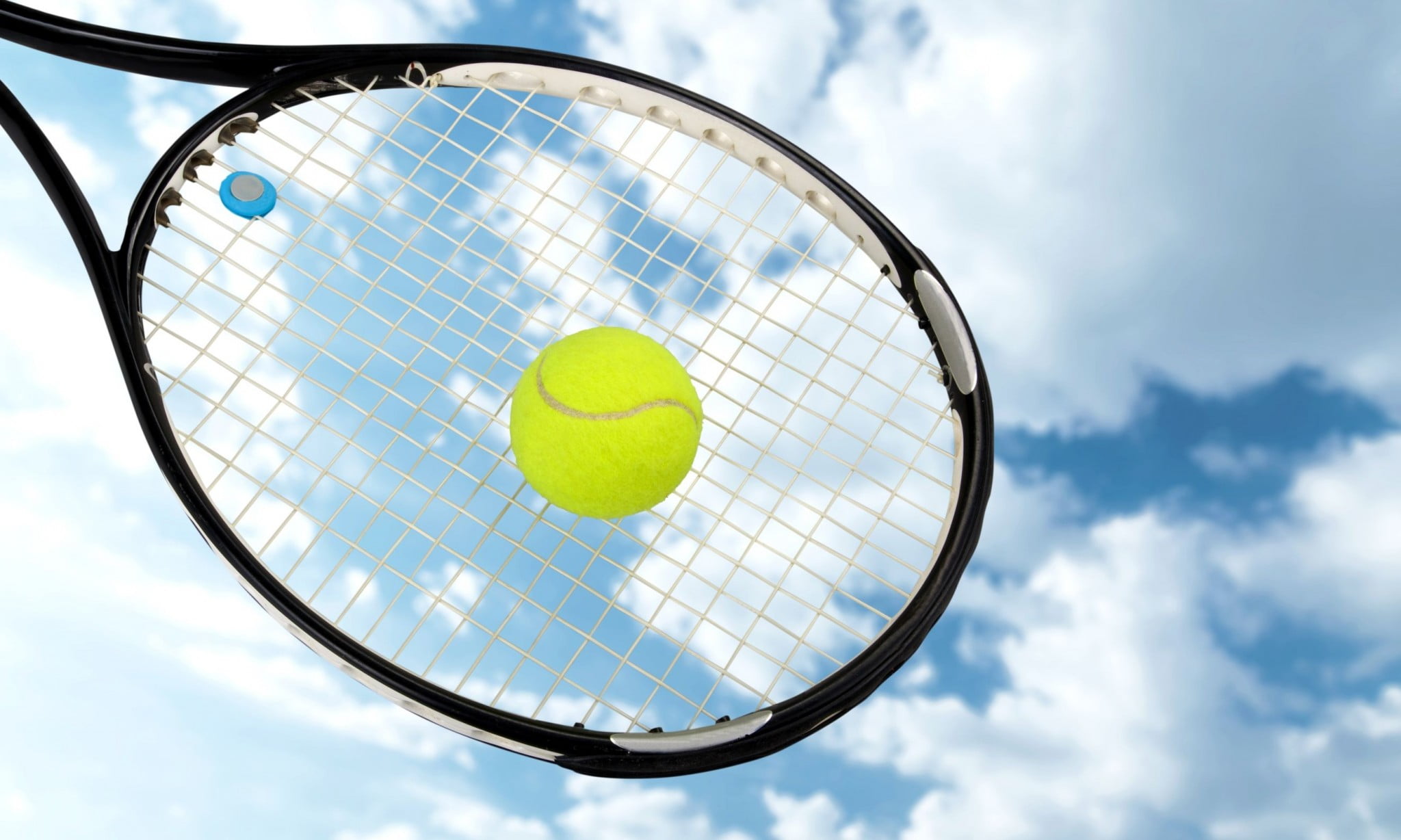tennis racket and ball