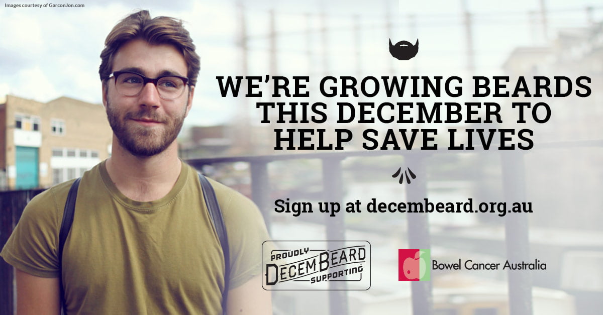 Decembeard collateral banner, shows man with beard