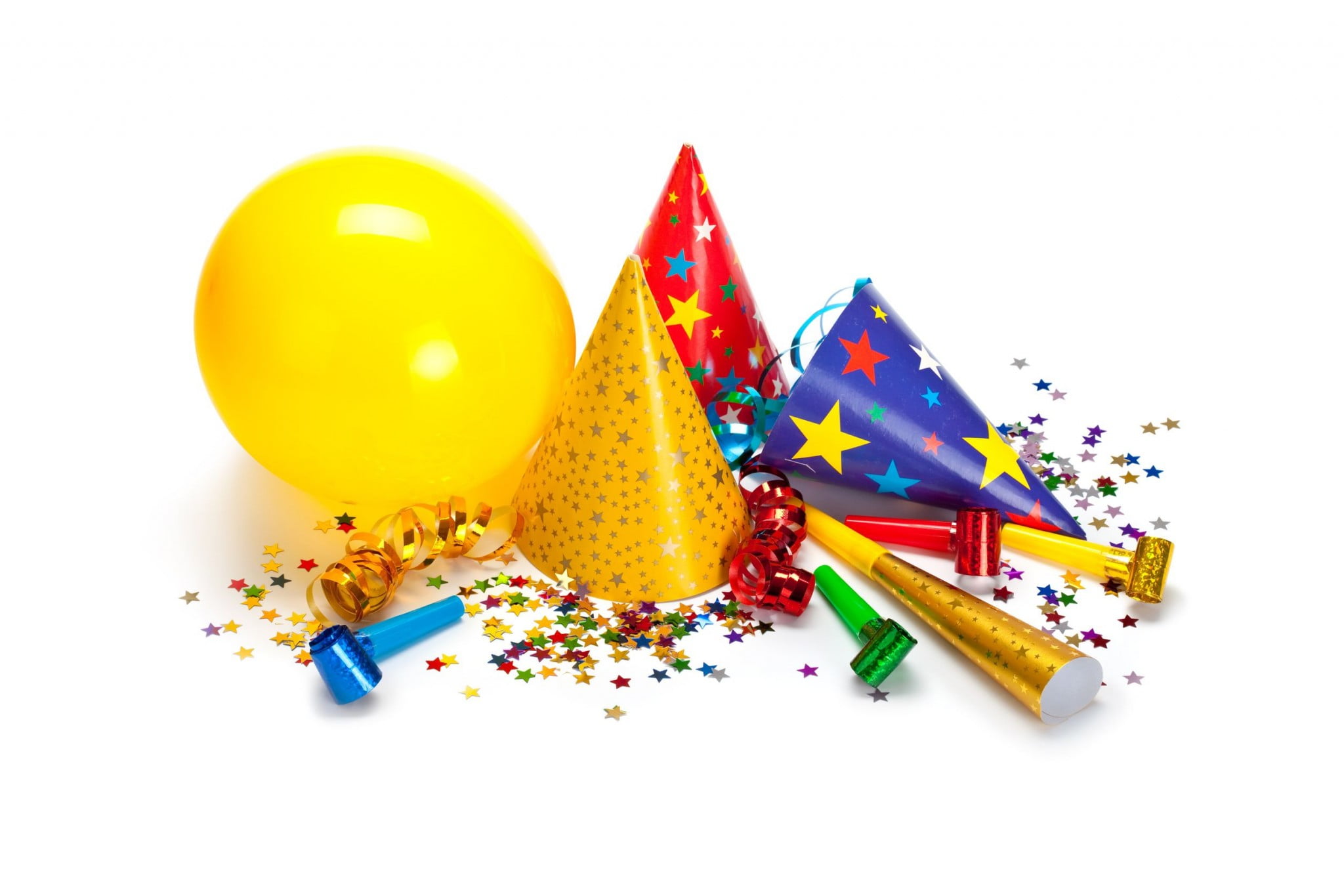 Party hats and streamers - New Year's