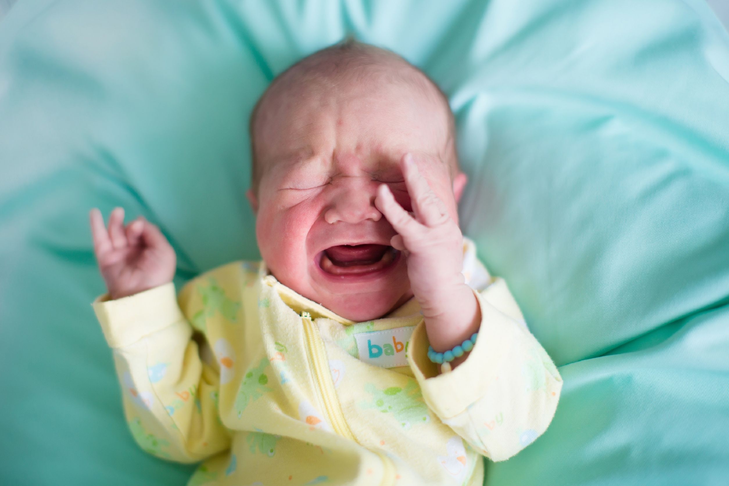 young baby crying