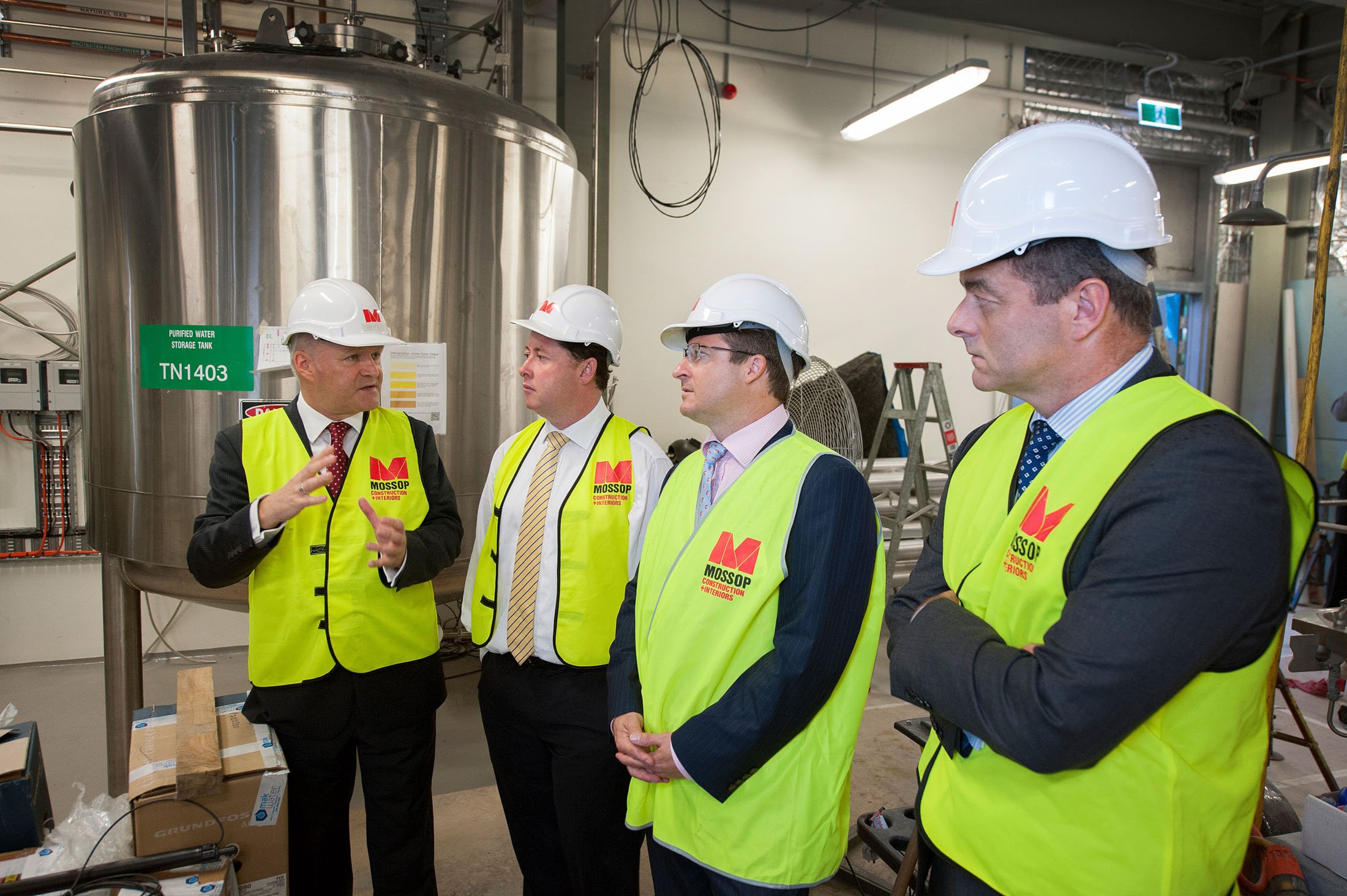Pfizer announcement in Thebarton Adelaide. Pic Ben Searcy