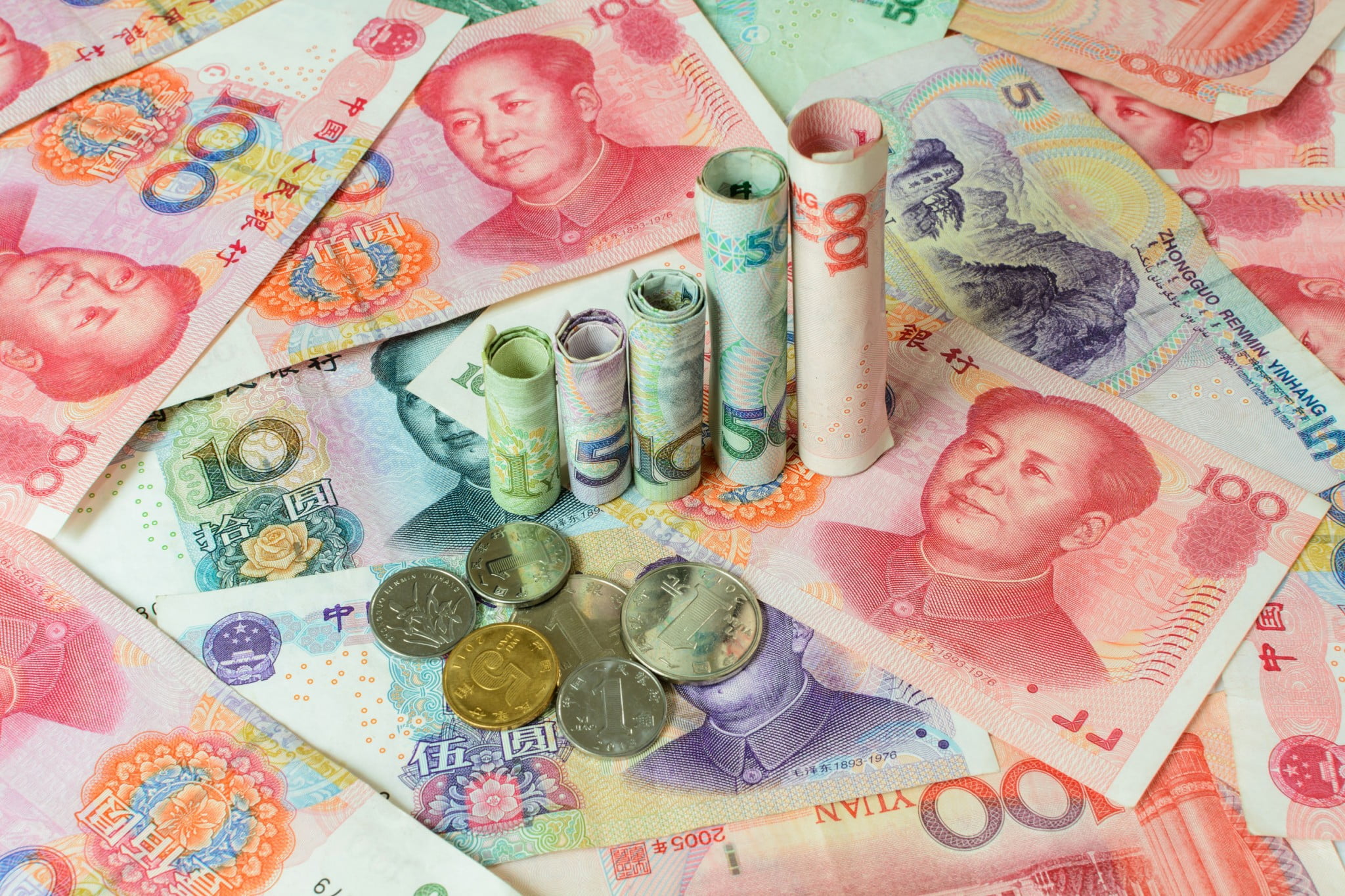 Chinese yuan banknotes