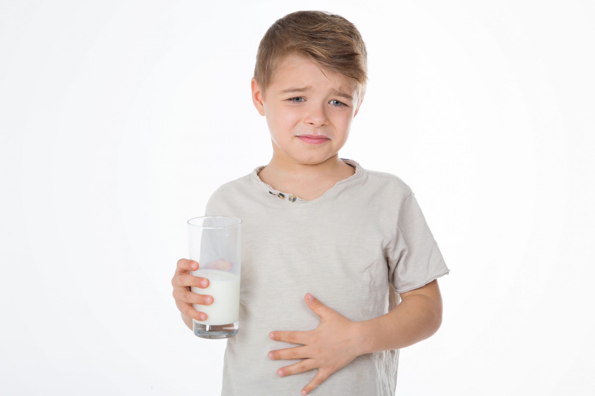 boy not enjoying milk