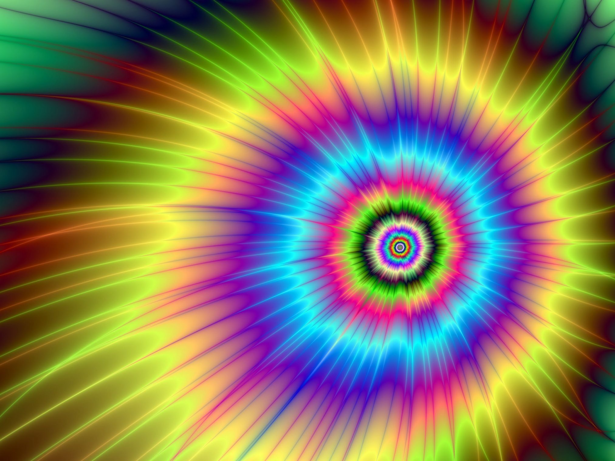 14979668 - color explosion tie-dyed/digital abstract image with a tie-dye explosion of color design in yellow, blue, purple, green, and red