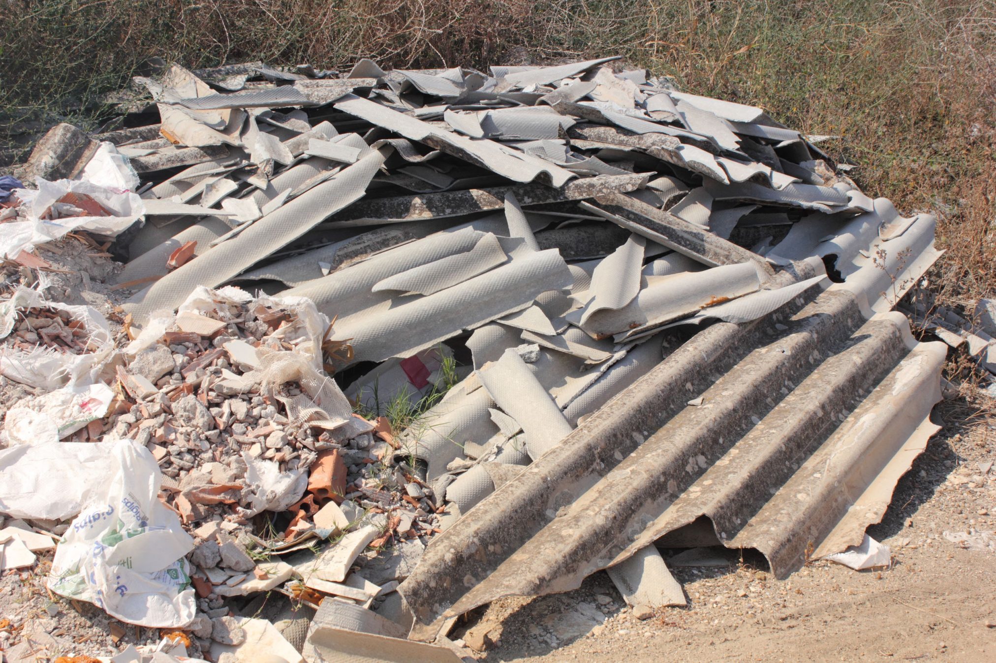 asbestos waste dumped