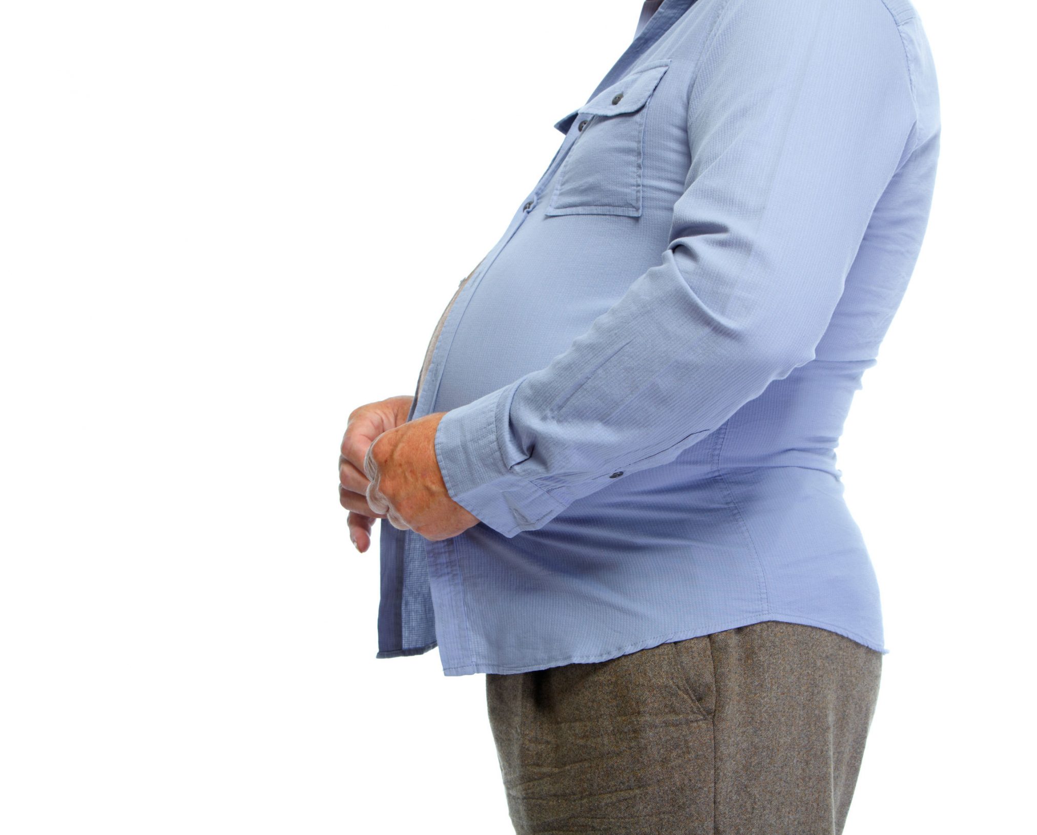 overweight man
