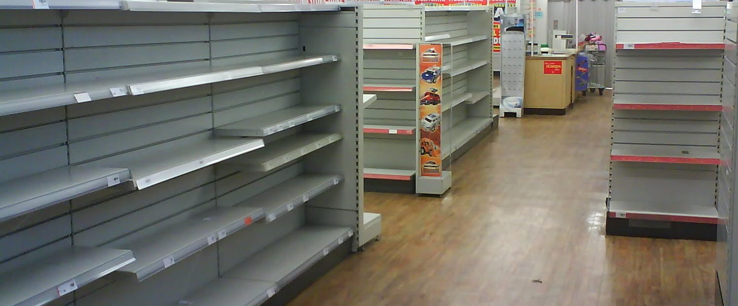 empty shelves