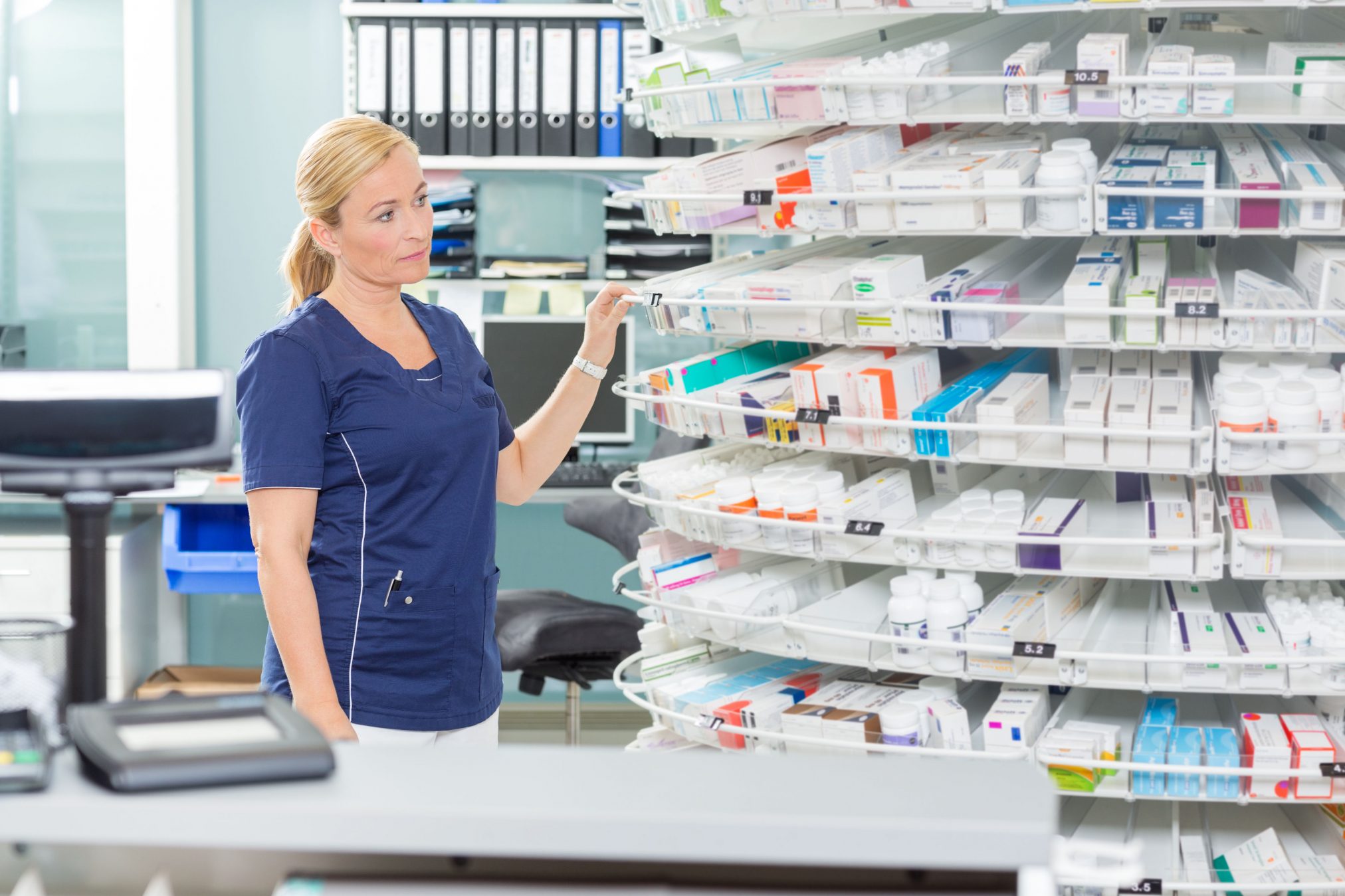 pharmacist sad pharmacy assistant staff medicines shop store dispensary pay wages money penalty rates