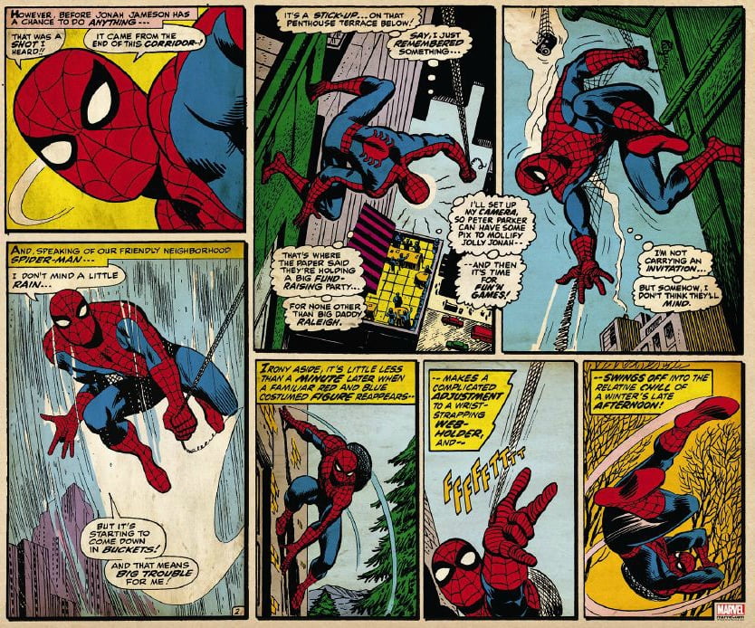Detail from Spiderman comic