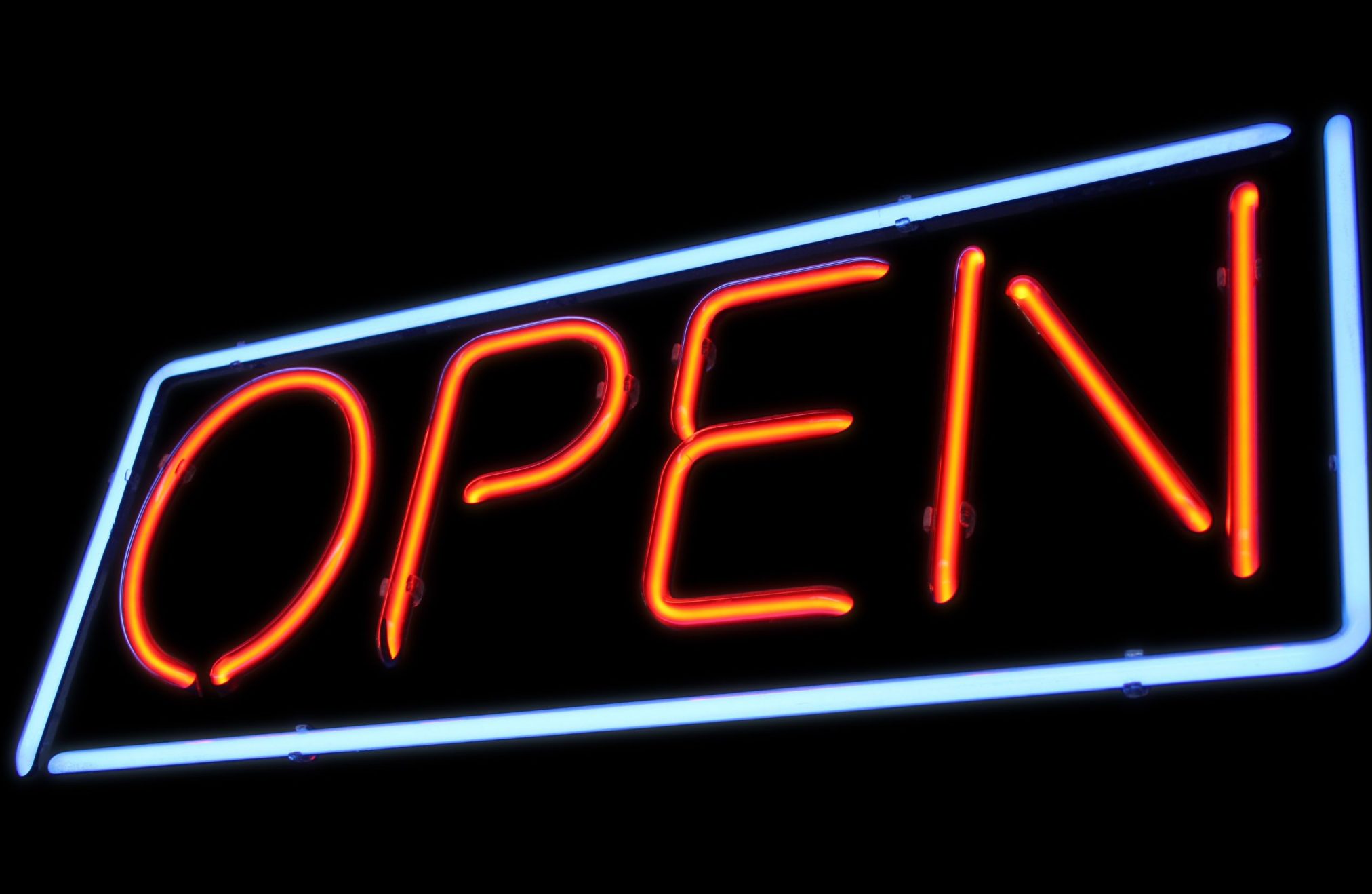 neon open sign