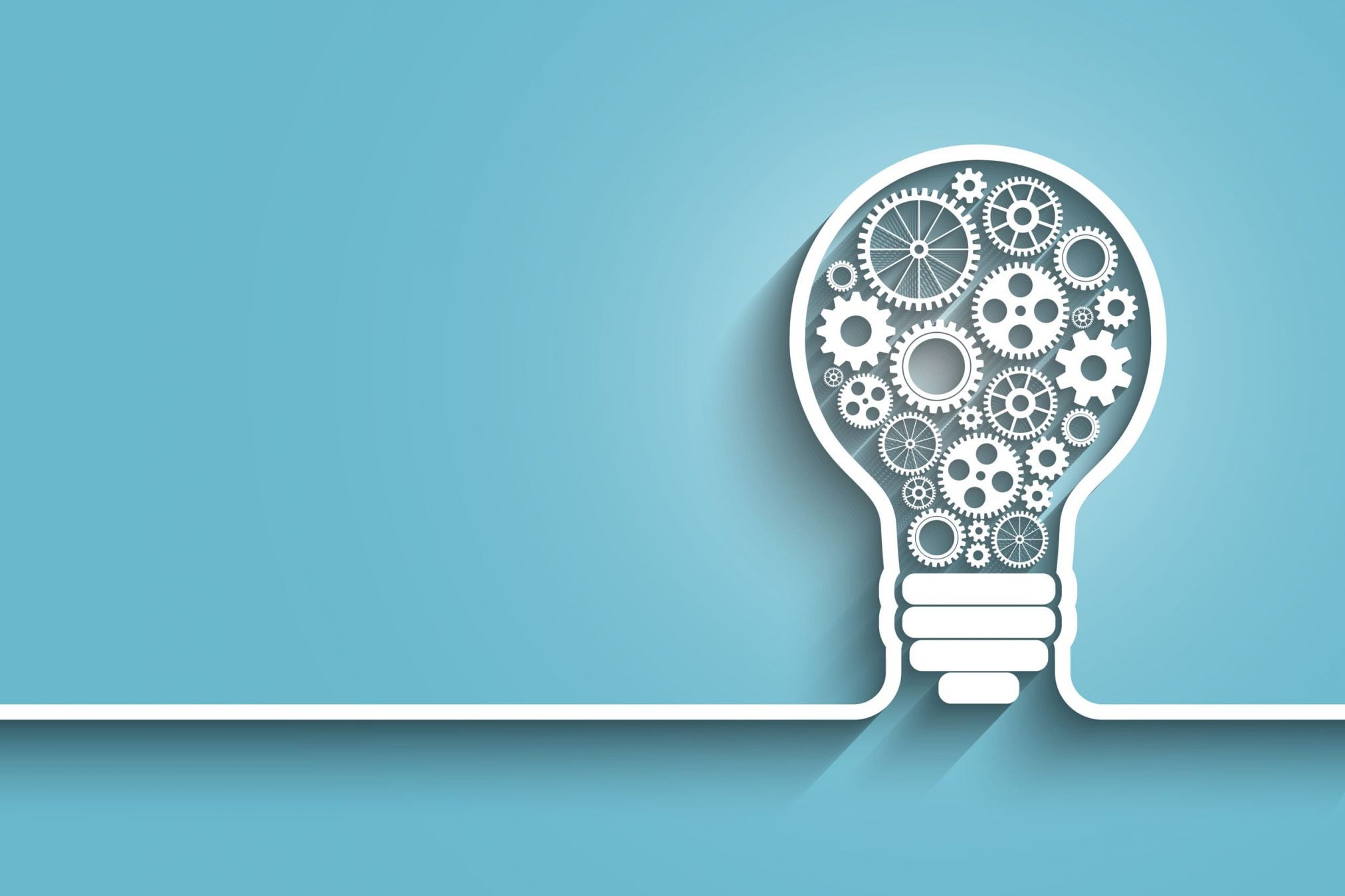 light bulb with gears