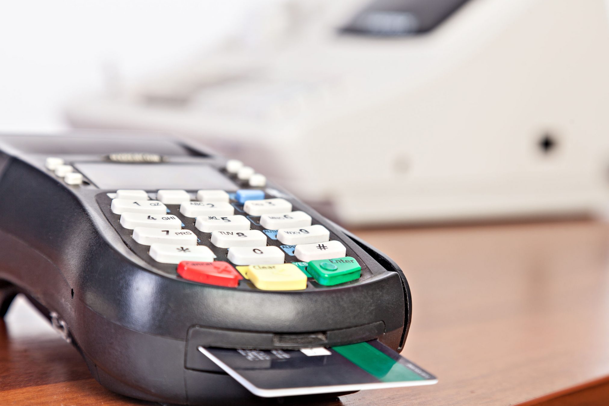 eftpos machine with card stuck in it