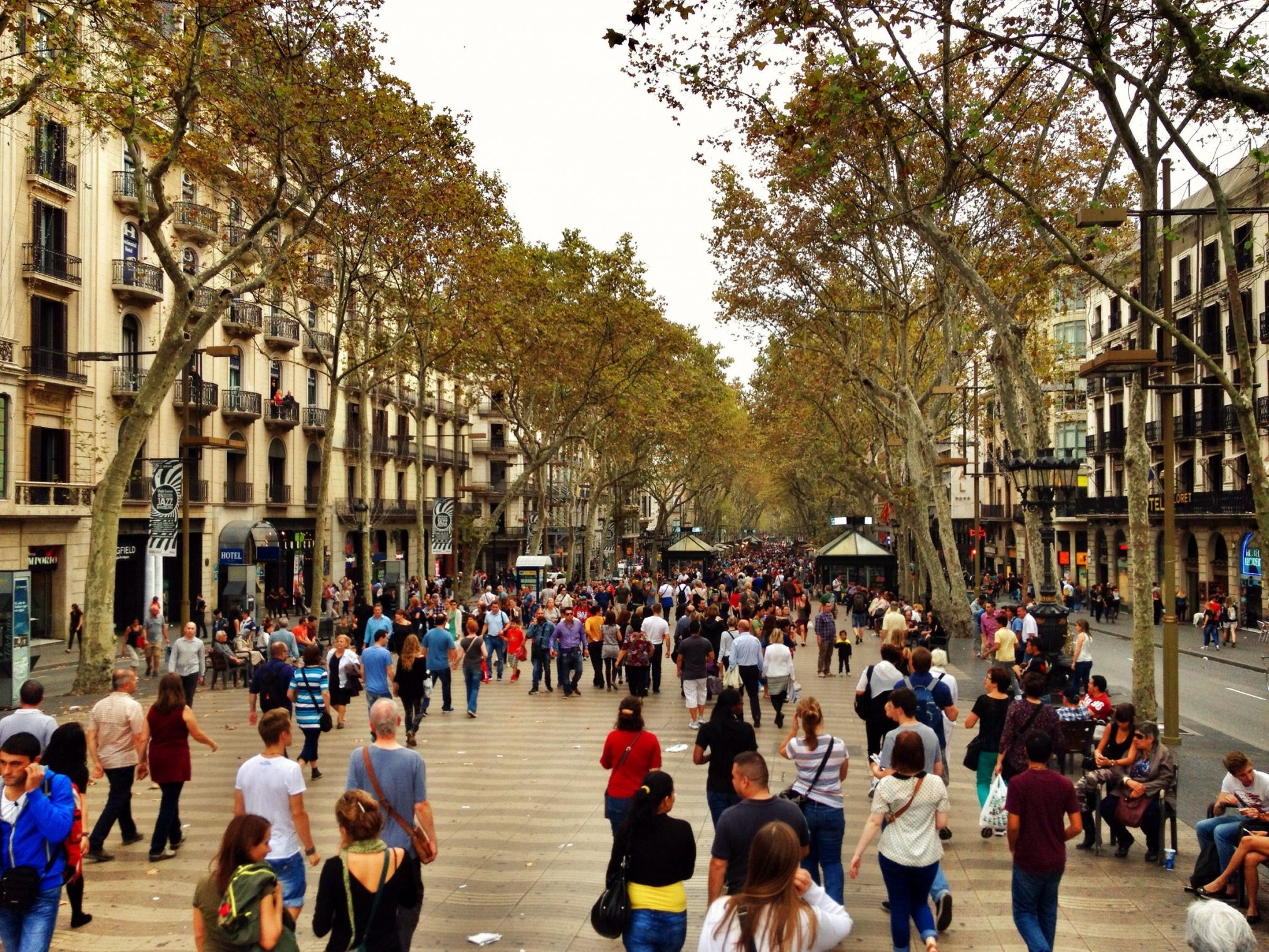 Las Ramblas street scene