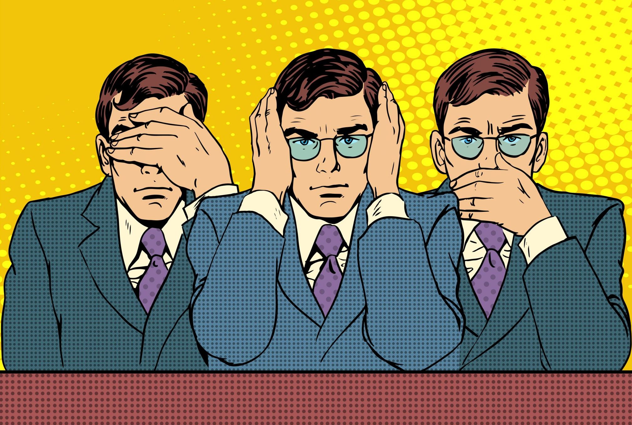blind eye hear no evil see no evil speak no evil