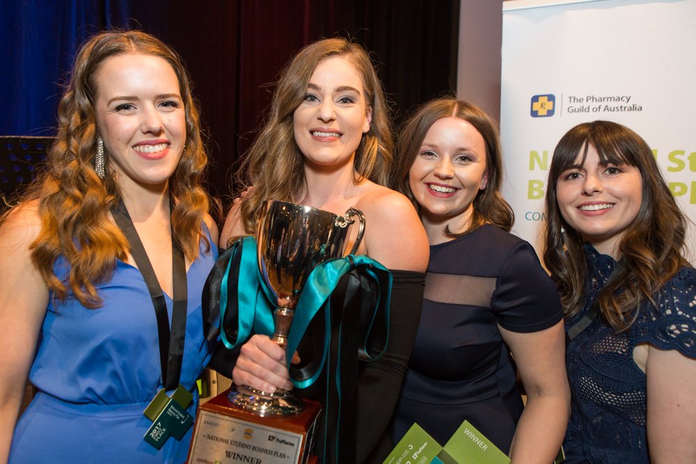 Isle Pharmacy team from Utas (L-R): Alison Hay, Monique Scott, Caitlin O'Keefe and Madeline Spencer.