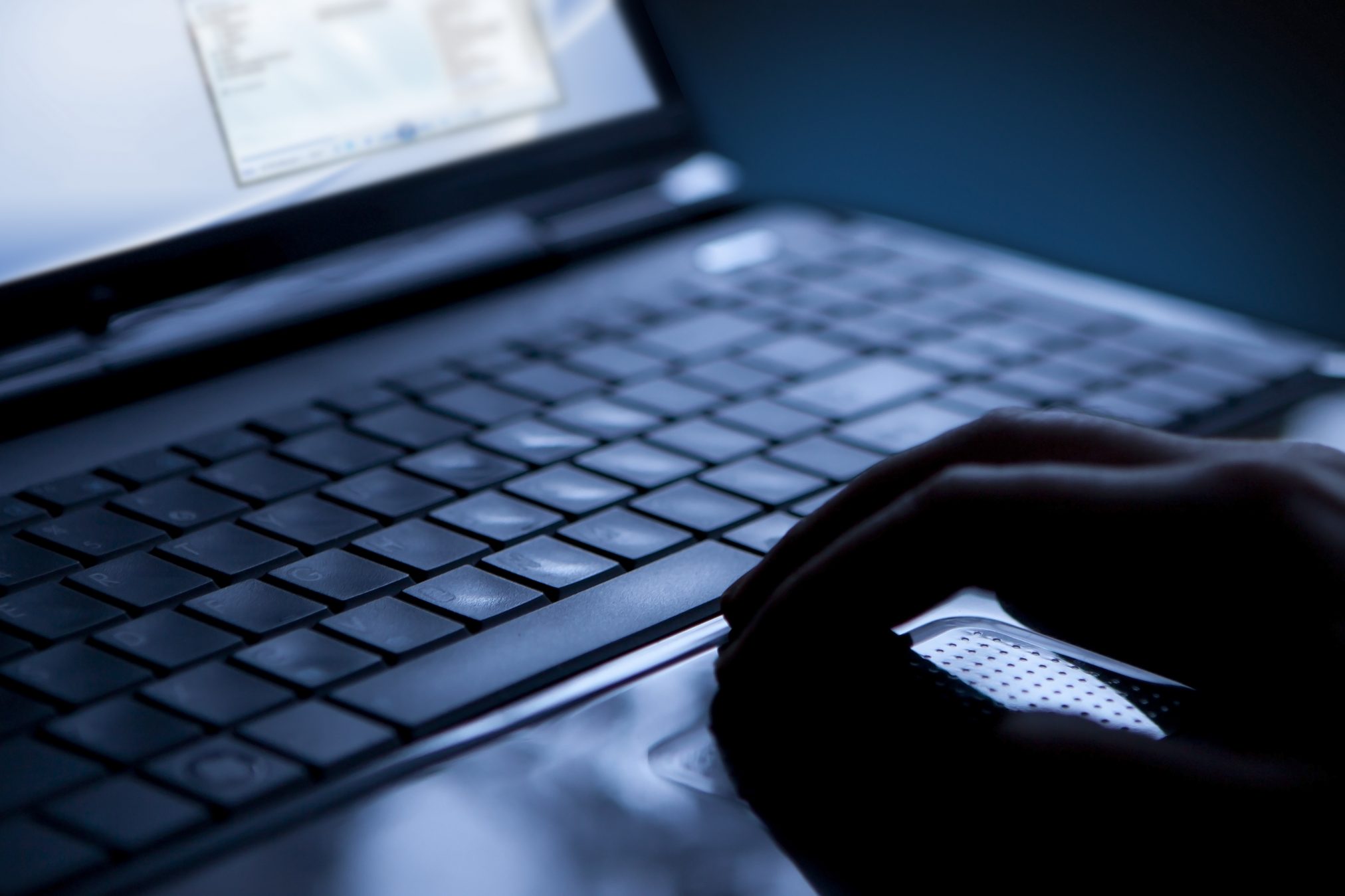 dark computer laptop