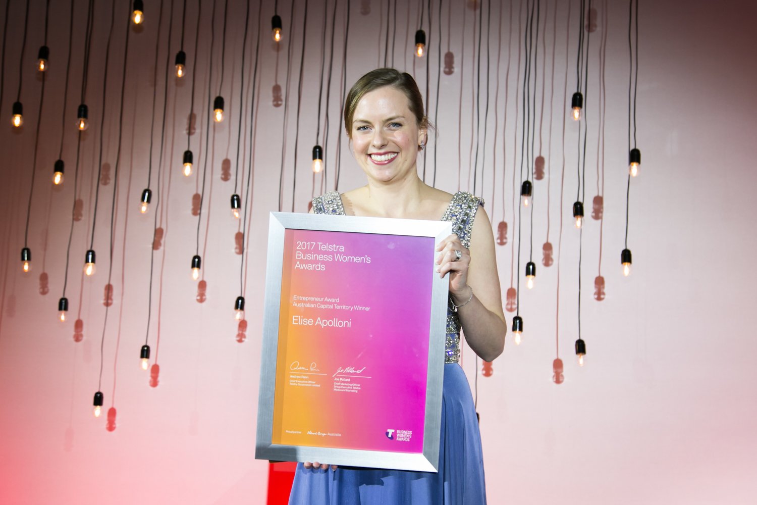Elise Apolloni scoops the Telstra ACT Awards.