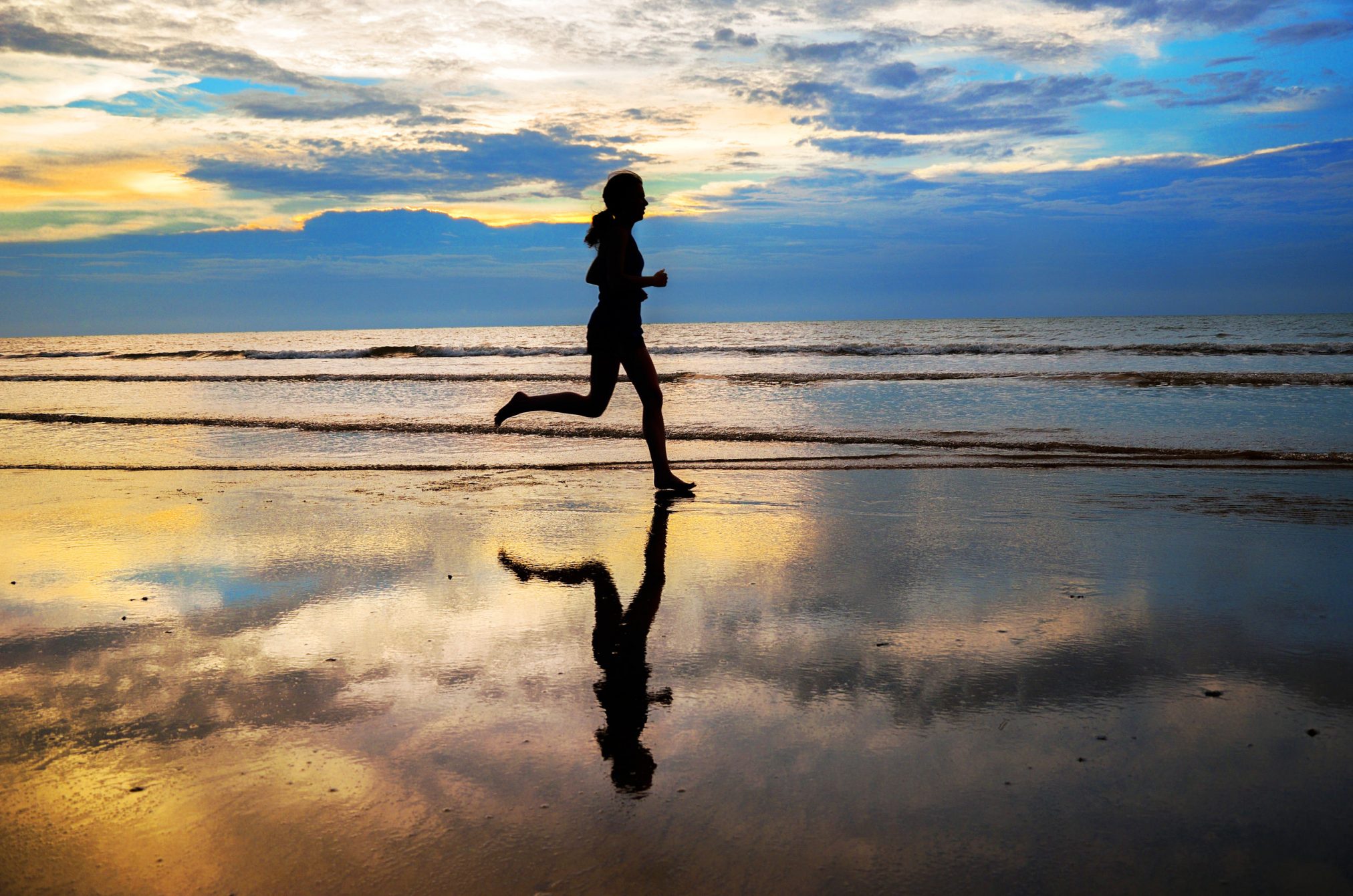 jogger at beach