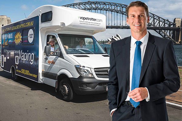 Senator Bernardi and Vape Force One. Image: Australian Conservatives