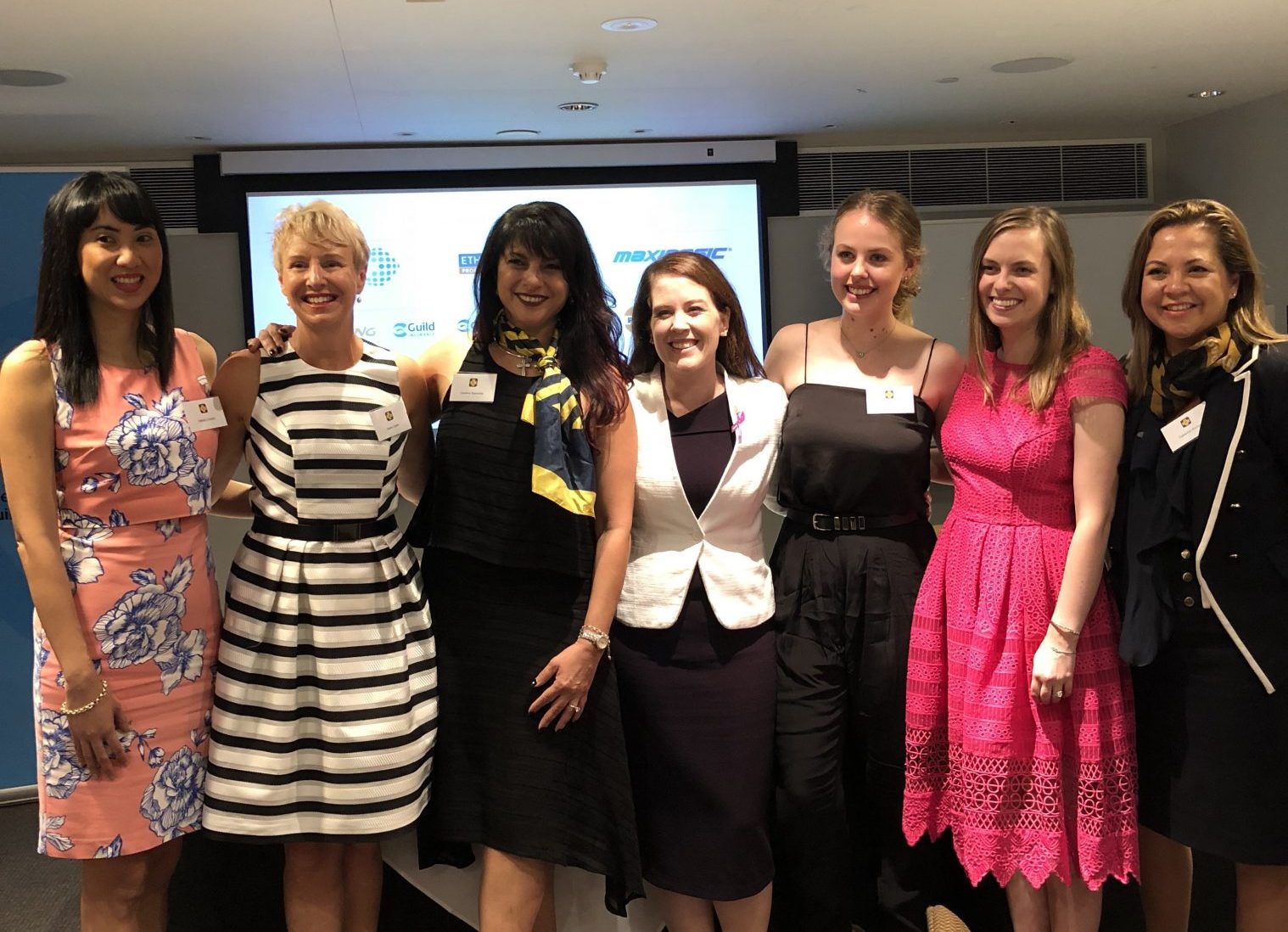 Women's breakfast panel (L-R): Felicity Crimson, Karen Carter, Caroline Diamantis, Felicity Wilson, Rebecca Loder, Elise Apolloni, Catherine Bronger