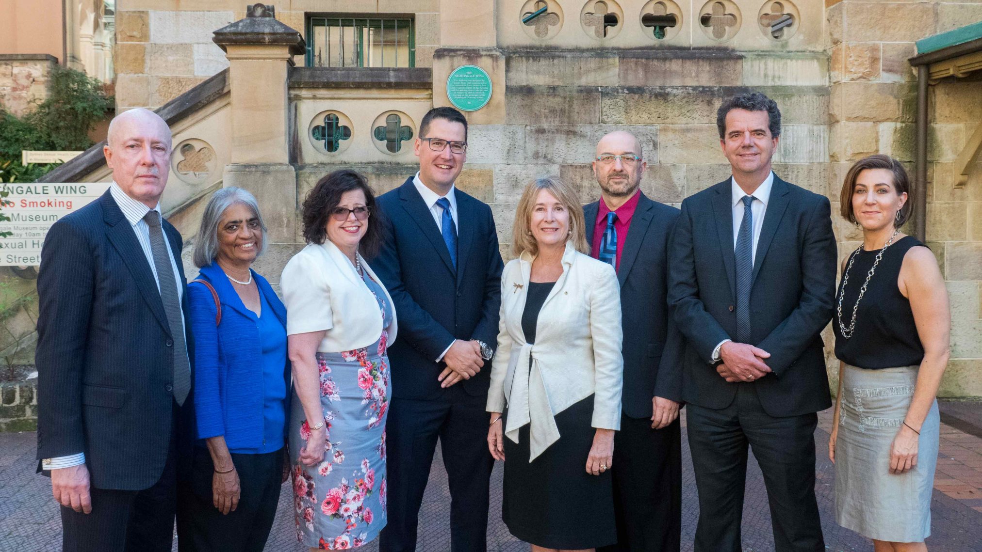 CEO Designate David Jonas, Uma Srinivasan, Elizabeth Foley, Senator the Hon. Zed Seselja Assistant Minister for Science, Jobs and Innovation, Corsortium Chair Christine Bennett AO, Federico Girosi, Tim Shaw, Lee-Ann Breger