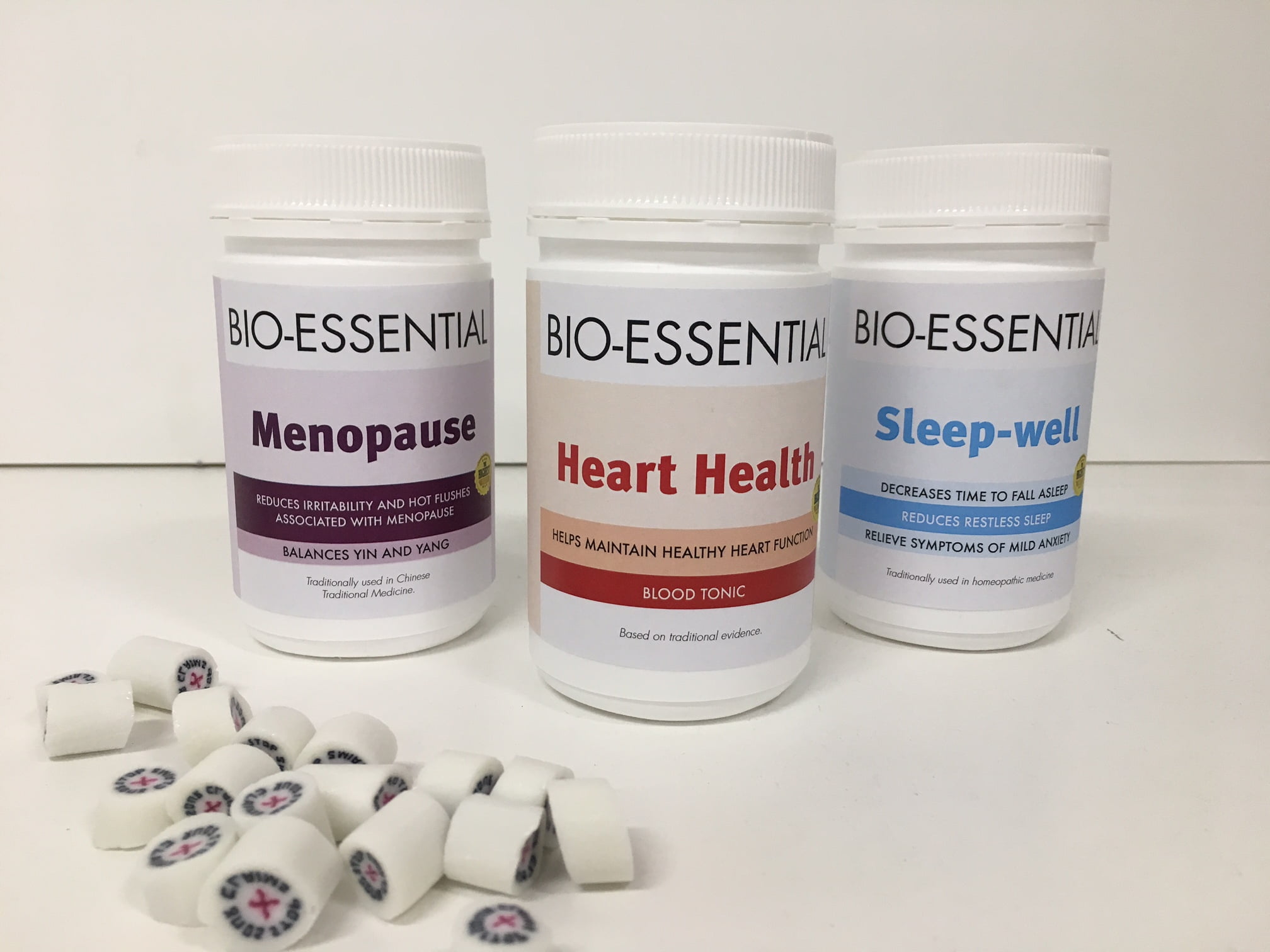 Bottles with labels that mock up what therapeutic goods companies can claim under the new legislation. Source: CHOICE