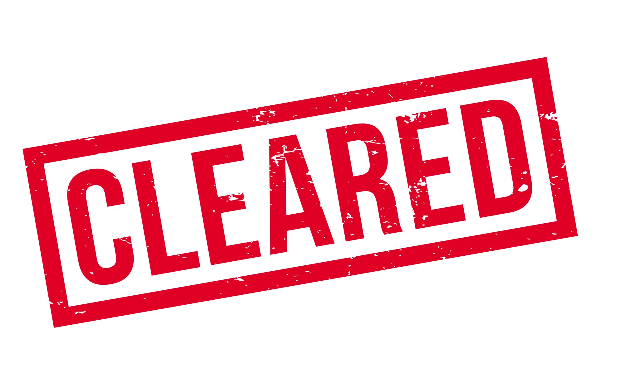 cleared rubber stamp