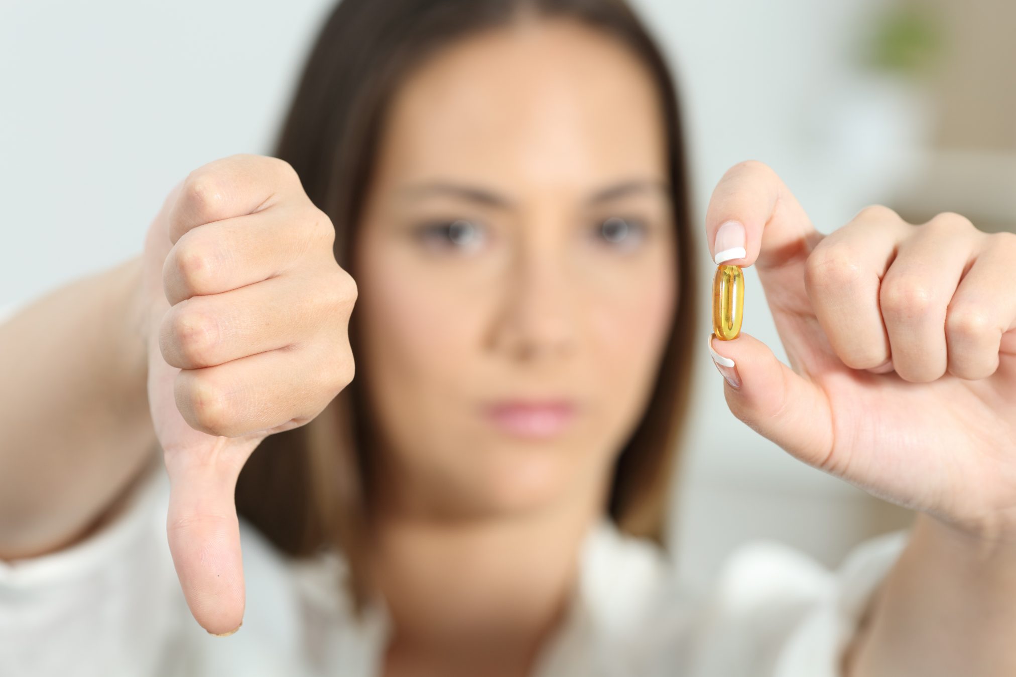 no thumbs down vitamin angry rejection refusal