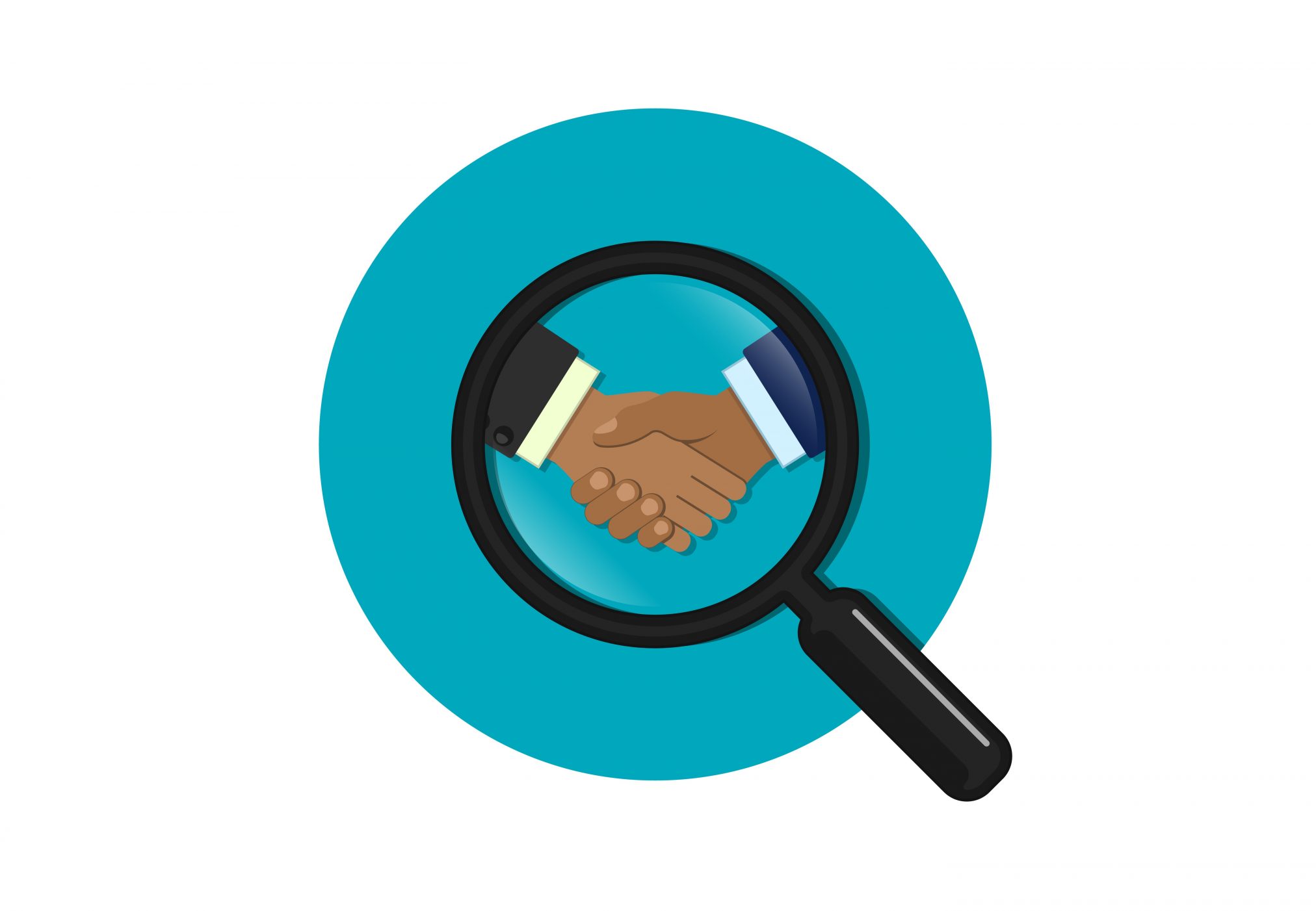 business deal investigation investigate magnifying glass review