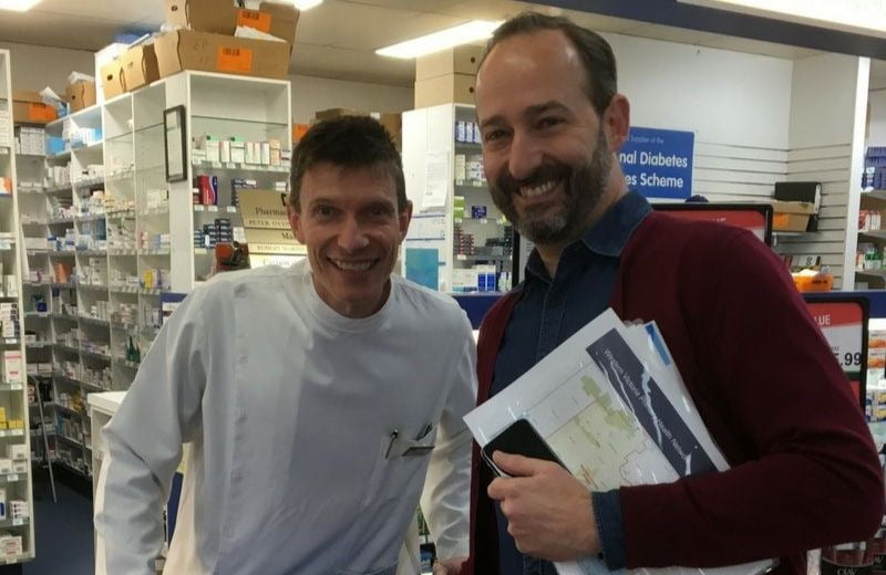Carnovale pharmacy proprietor Peter O’Connor (left) with SafeScript Director, Matthew McCrone (right).