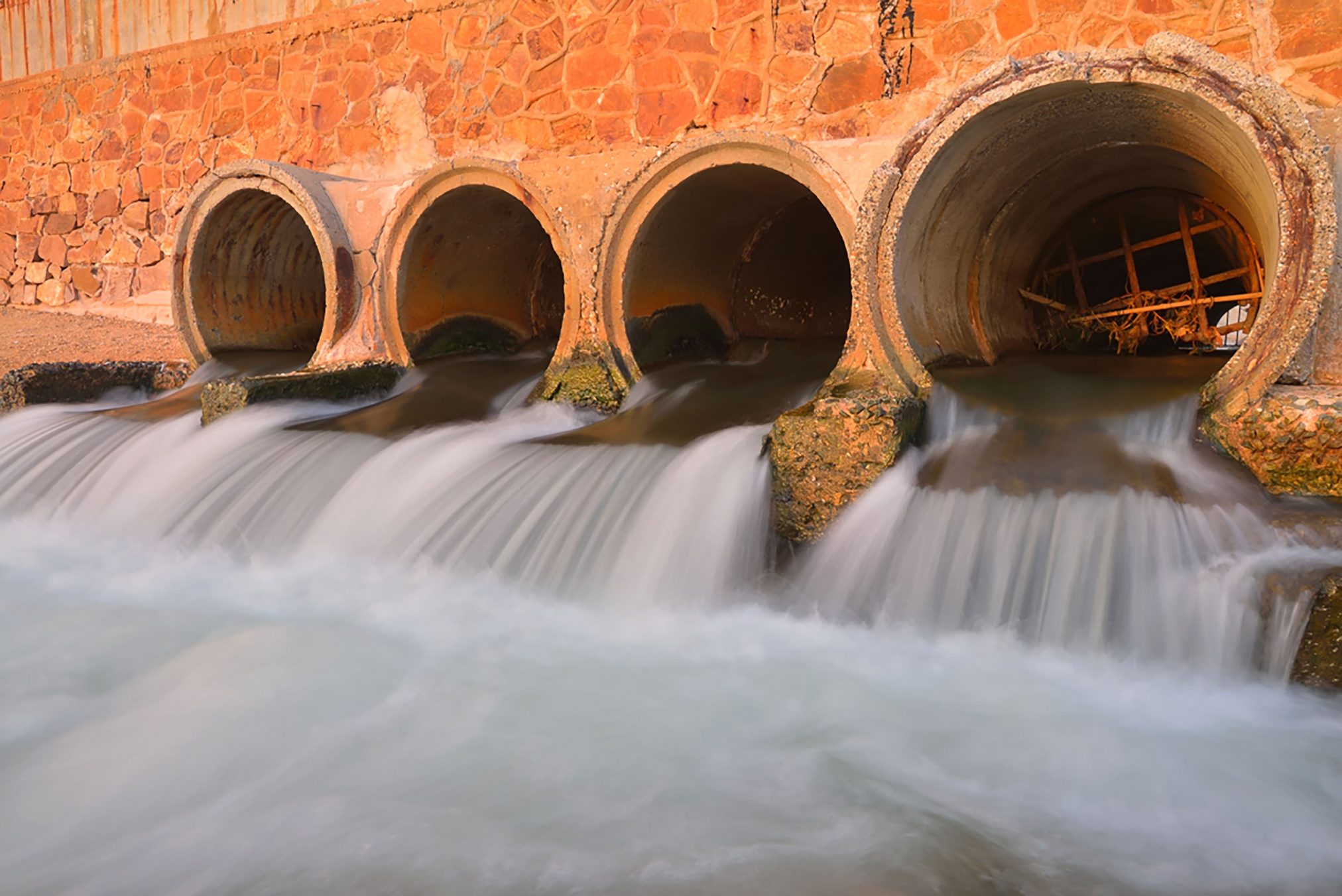 sewage pipes water