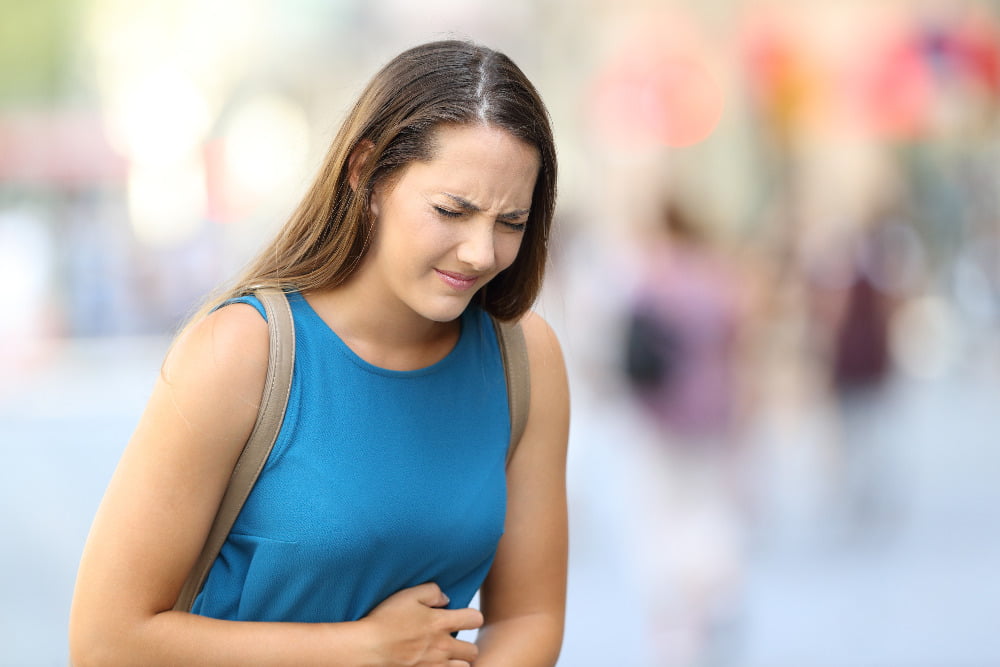 woman in pain