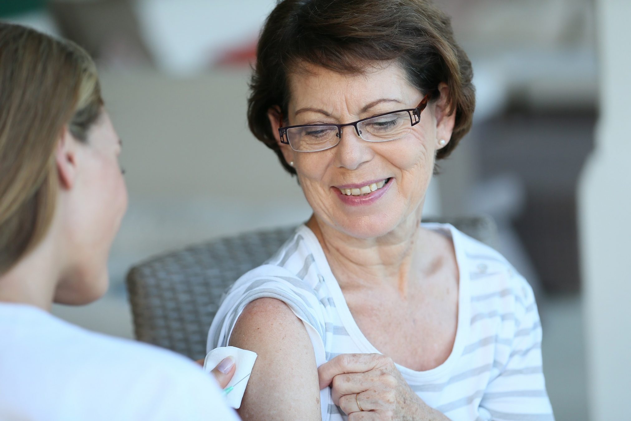 vaccination older lady elderly woman