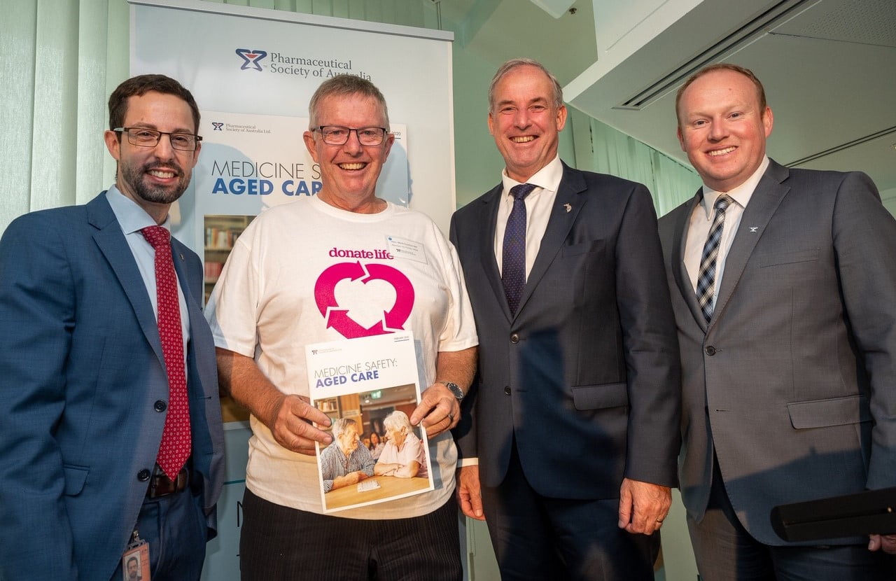 Chris Freeman, Mark Coulton, Richard Colbeck and Mark Kinsela at the launch on Wednesday.