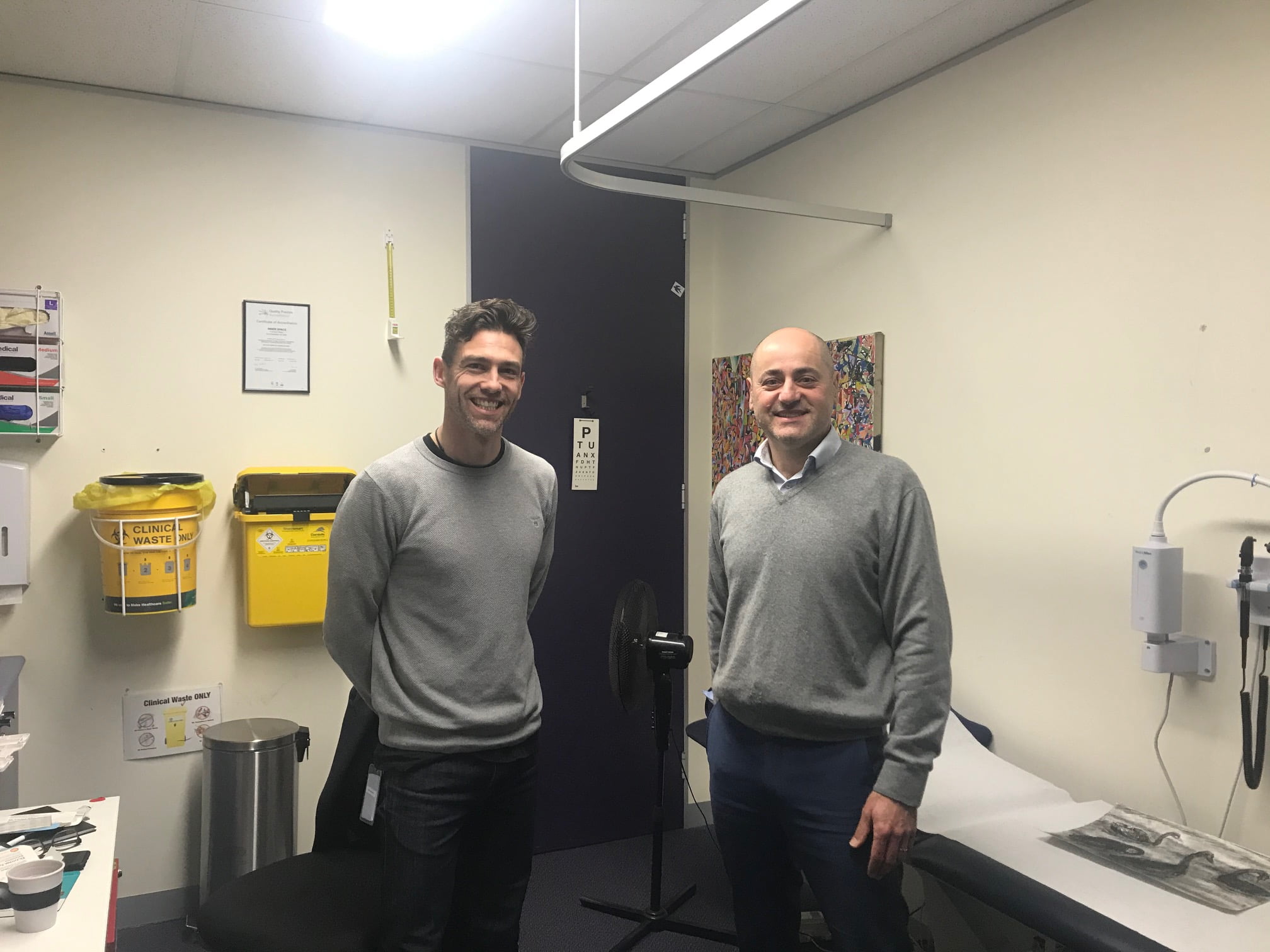 Angelo Pricolo and Dr Dean Membrey at Inner Space Cohealth in Melbourne