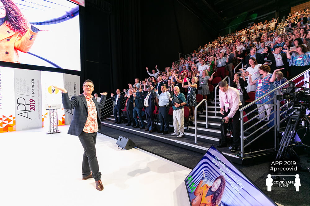 APP2019, prior to the pandemic. Plenary session