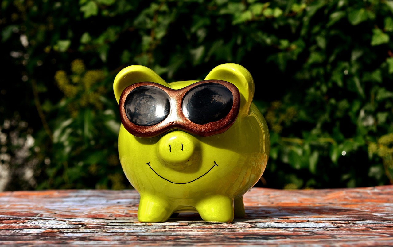 happy piggy bank